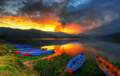 Phewa Lake Sunset - Pokhara, Nepal