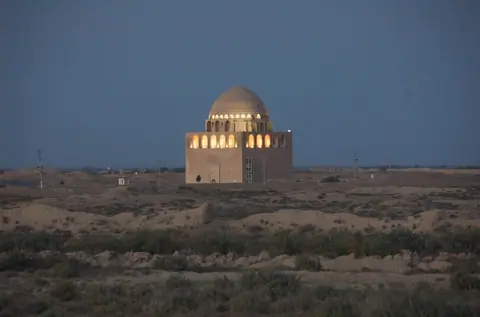 Sultan Sanjar Mausoleum in the early evening