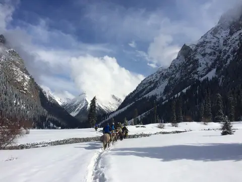 Karakol Horseback Riding in Winter 