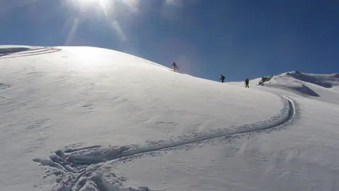 Ski touring in Suusamyr Kyrgyzstan 