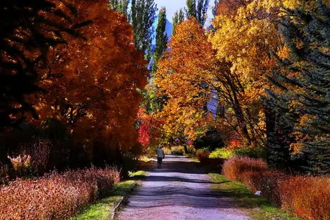 The botanical park of Khorog in Pamir Tajikistan