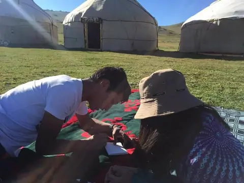 Ruslan and Kenjibek yurt camp