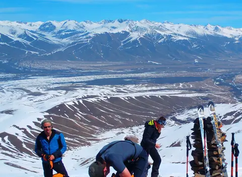 Ski-touring in the valley of Suusamyr