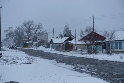 Karakol Town in winter 