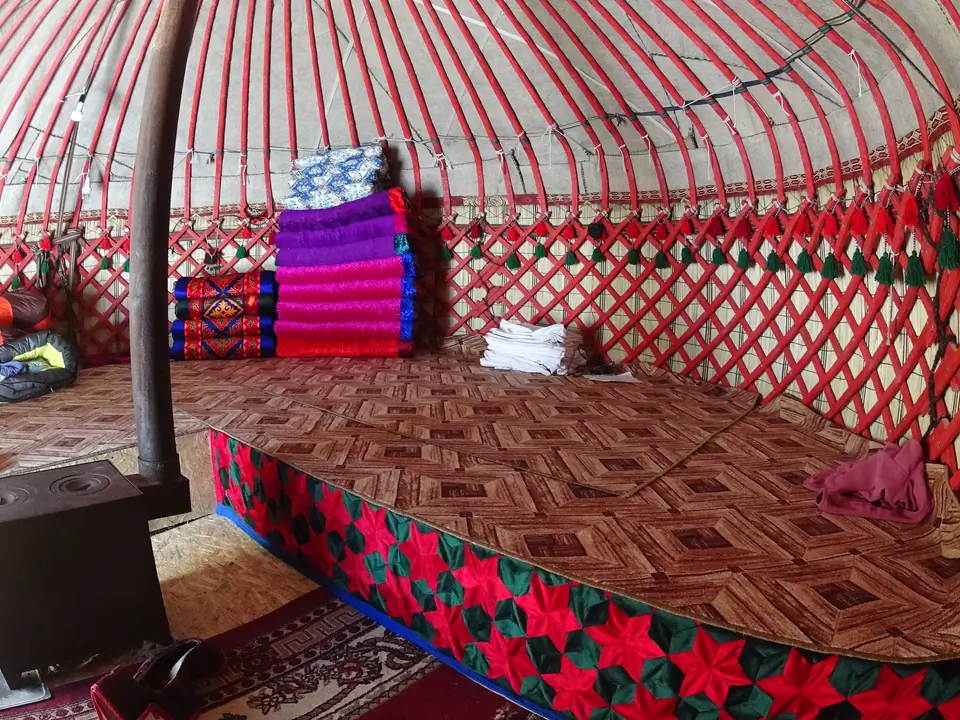 Inside view of yurt (winter time)
