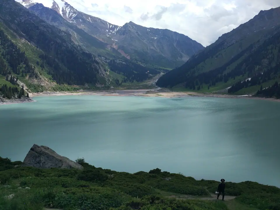 Mountain lake on the south of Almaty city