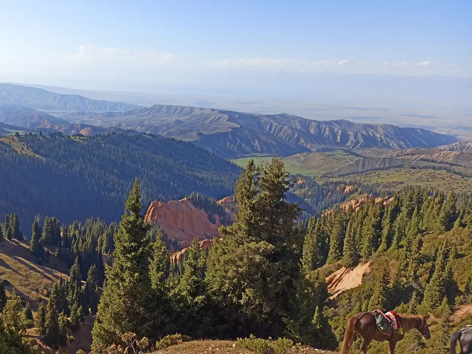 Red canyon of Irdyk valley