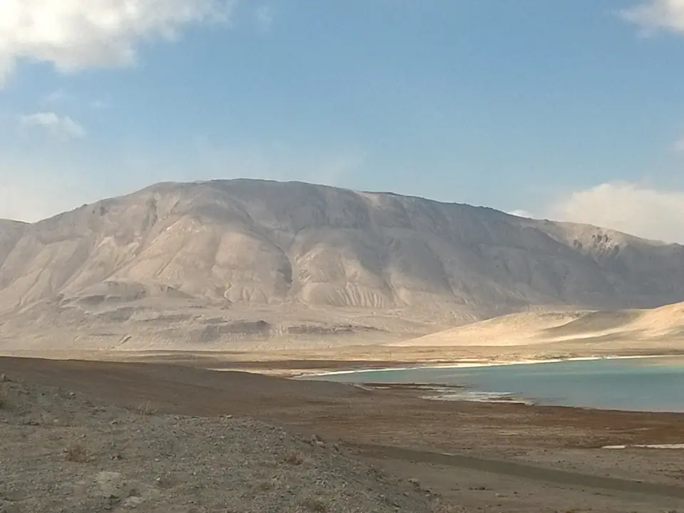 Sasyk Kel lake on Alichur plateau in Pamir range