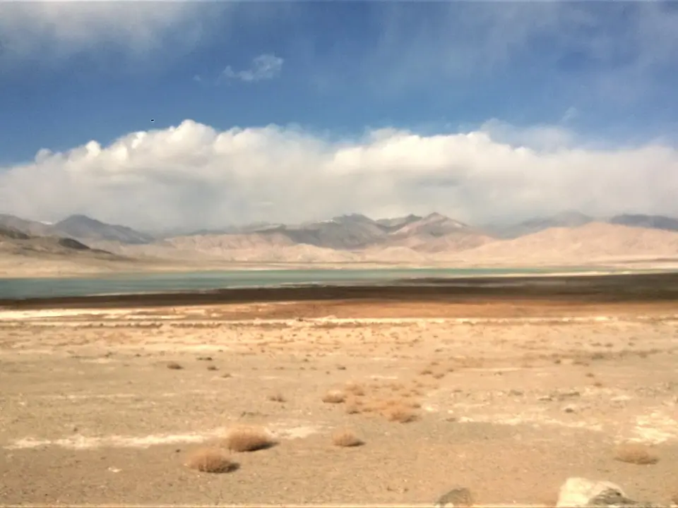 Sasyk Kel lake on Alichur plateau in Pamir range