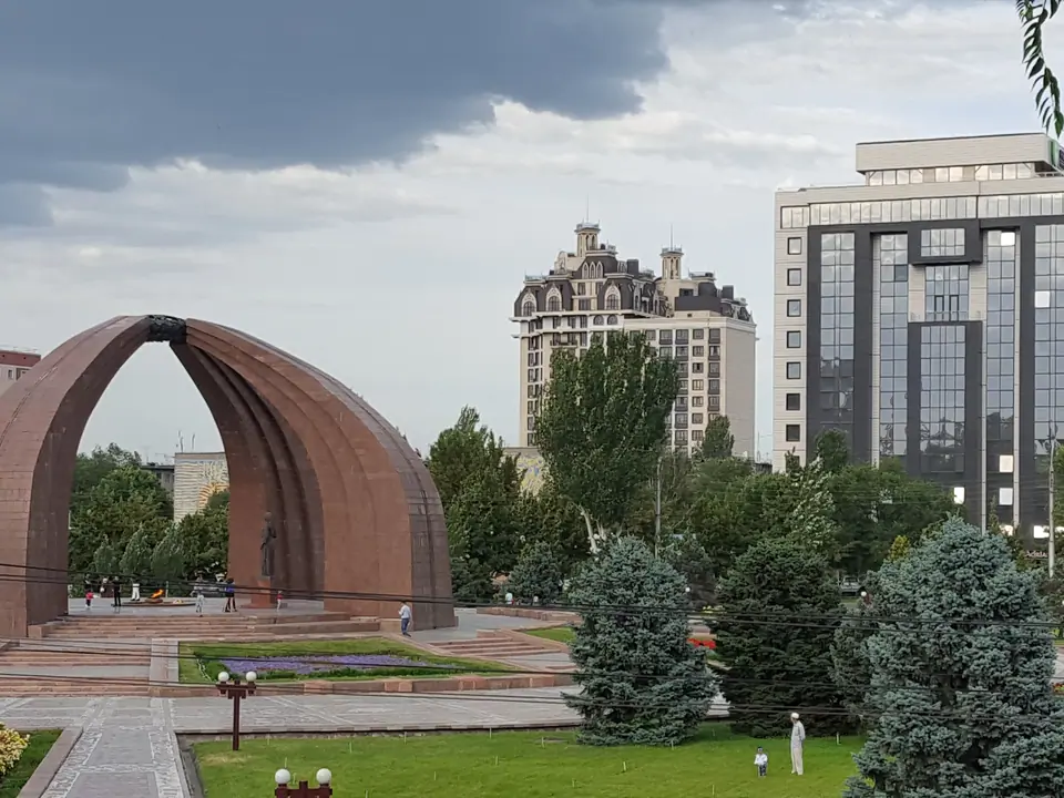 2WW Victory square of Bishkek, capital of Kyrgyzstan 