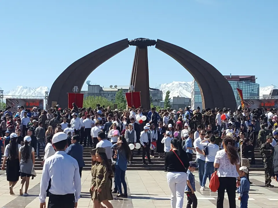 2WW Victory square of Bishkek, capital of Kyrgyzstan 