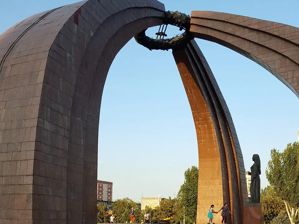 2WW Victory square of Bishkek, capital of Kyrgyzstan 