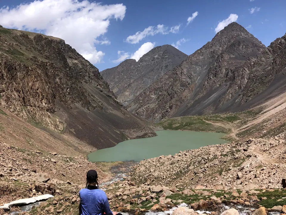 View of the glacier lake at the foot of the Juku pass (North side)