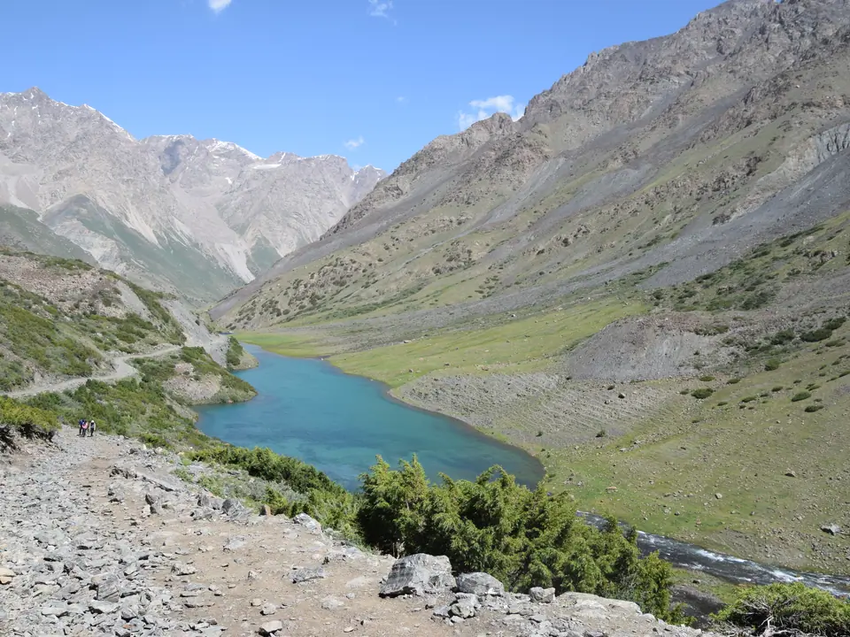 Yashyl Kel lake in the Juku valley while hiking to the Juku pass