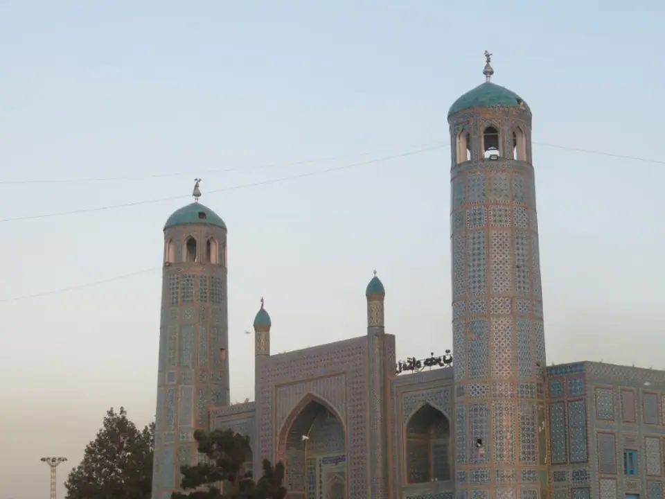 Minarets of blue mosque of Mazar-i-sharif, Mazar-e-sharif, Mazar i sharif