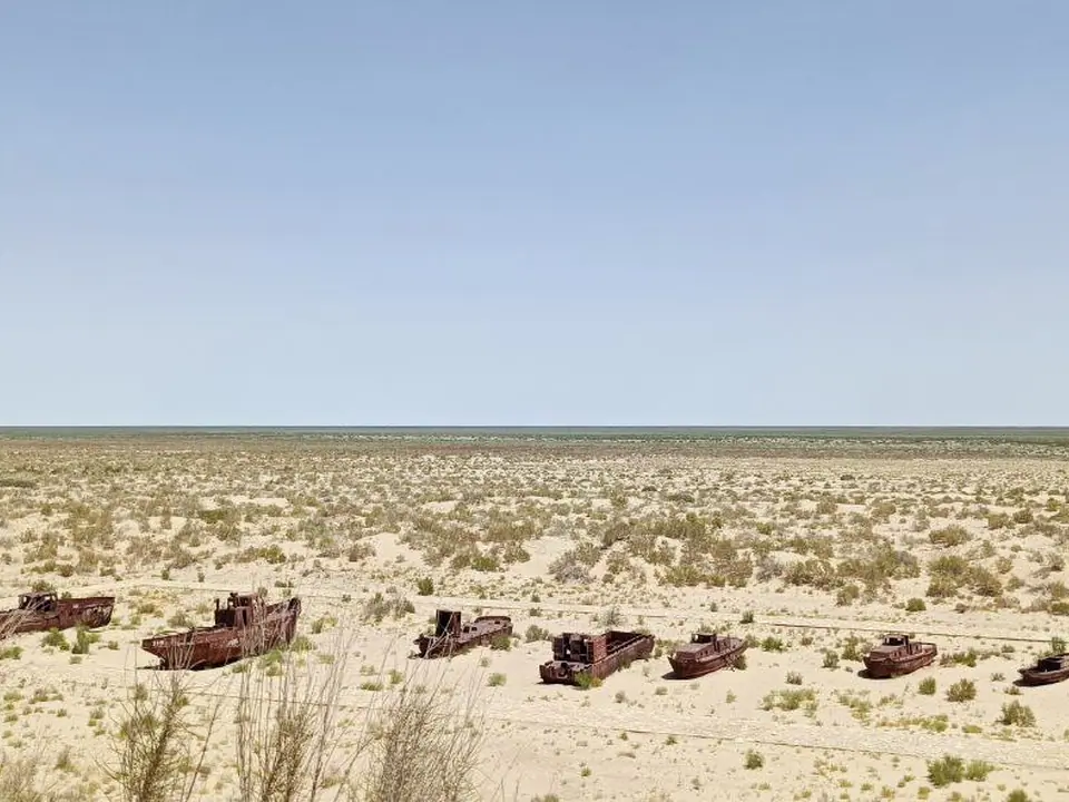 The Moynaq Cemetery Ship, also known as the Moynaq Ship Graveyard, is a haunting and symbolic sight located in the town of Moynaq in Uzbekistan