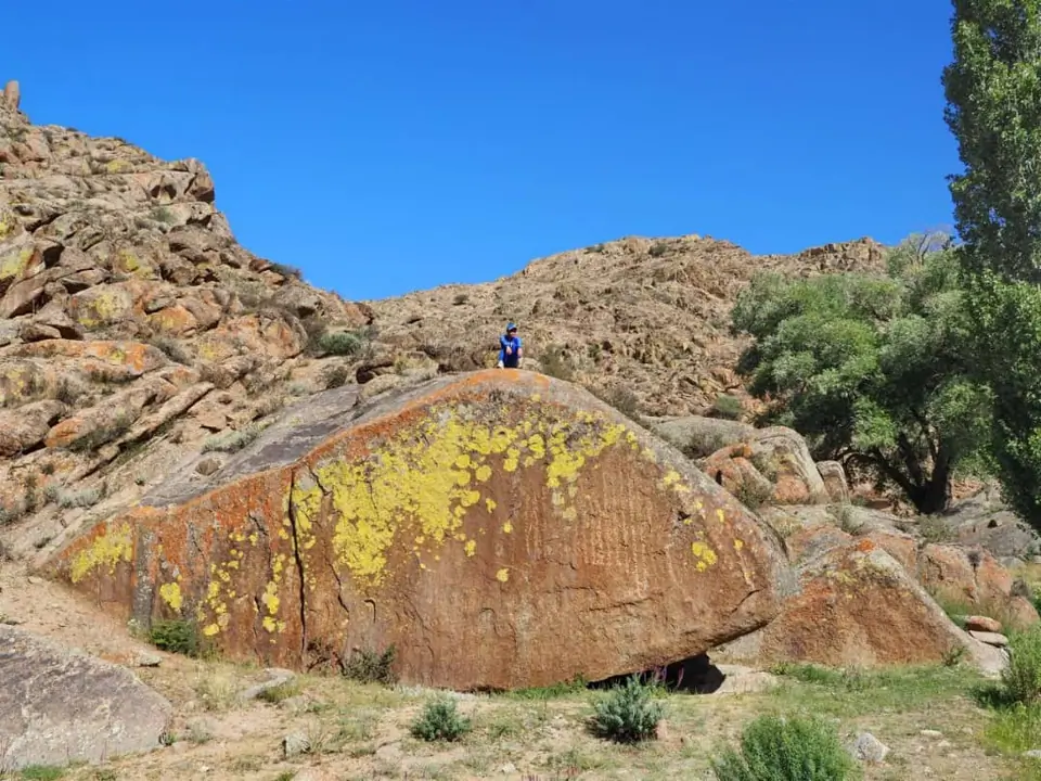 Chiyim-Tash petroglyph is located in Talas village