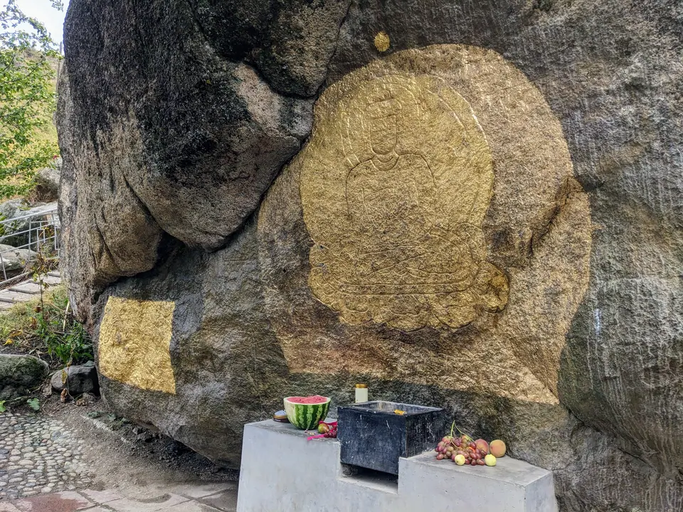 Issyk Ata carved Buddha