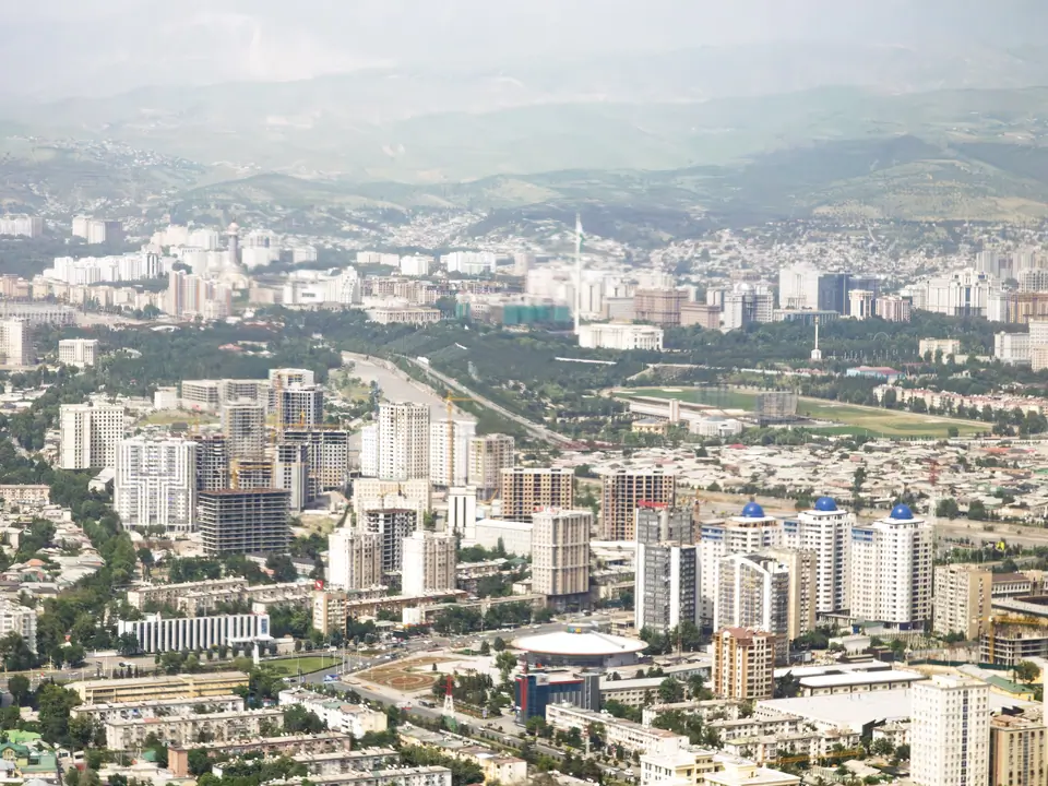 Aerial view of Dushanbe