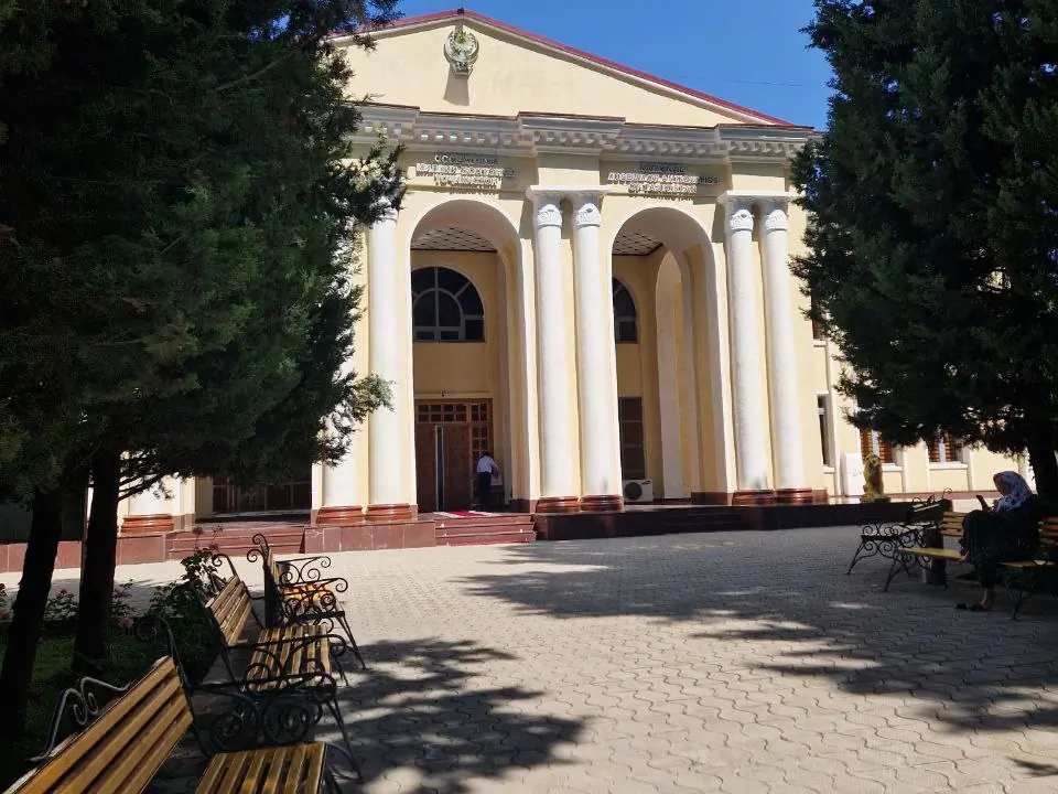 View from outside of the National Museum of Antiquities of Tajikistan