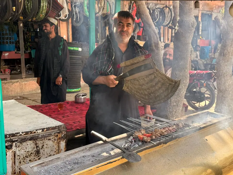 Barbecue in street of Balkh city