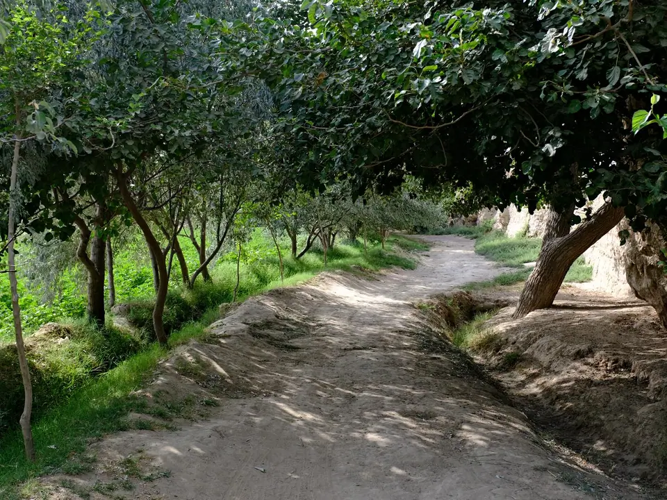Pedestrian road in Balkh city in Afghanistan