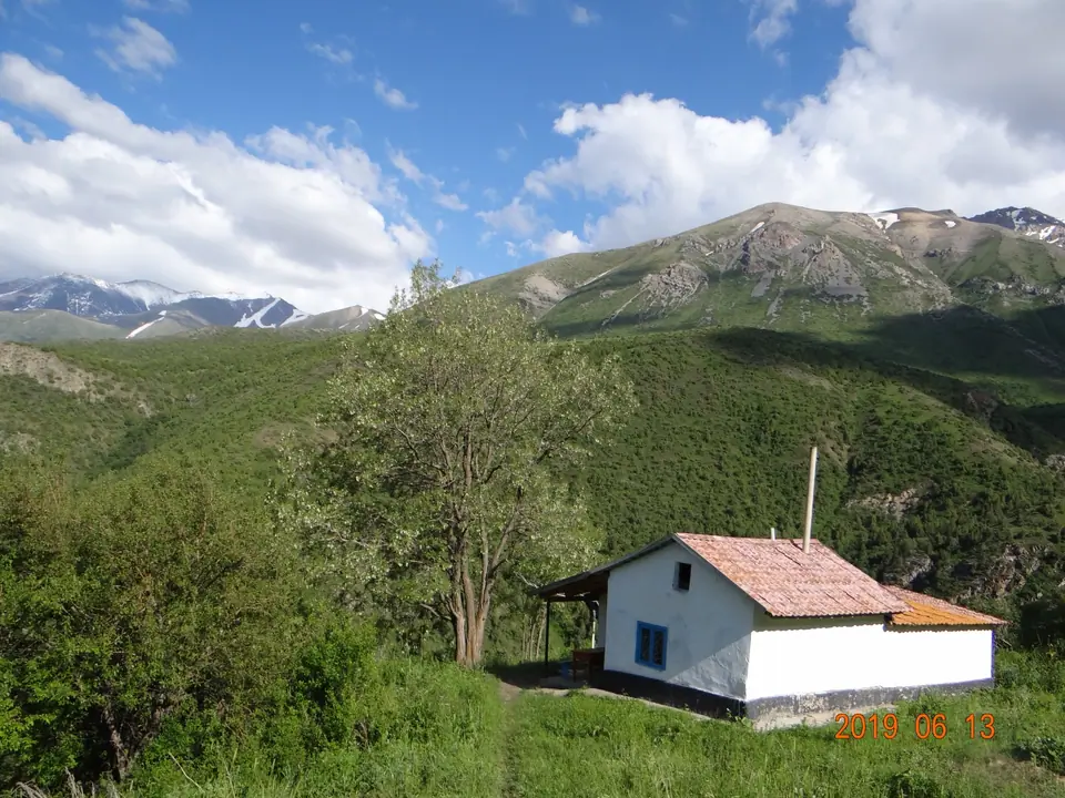 view of an hous in Aksu-Zhabagly State Nature Reserve