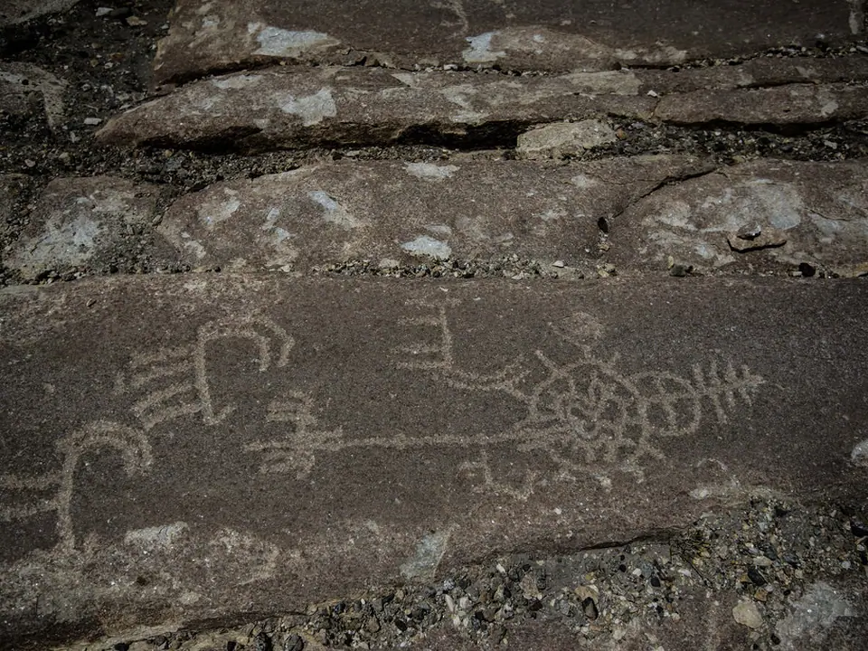 Petroglyphs at Langar