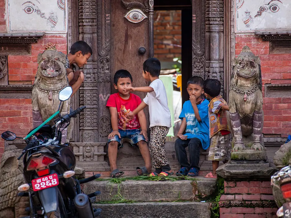 Children in Bhaktapur