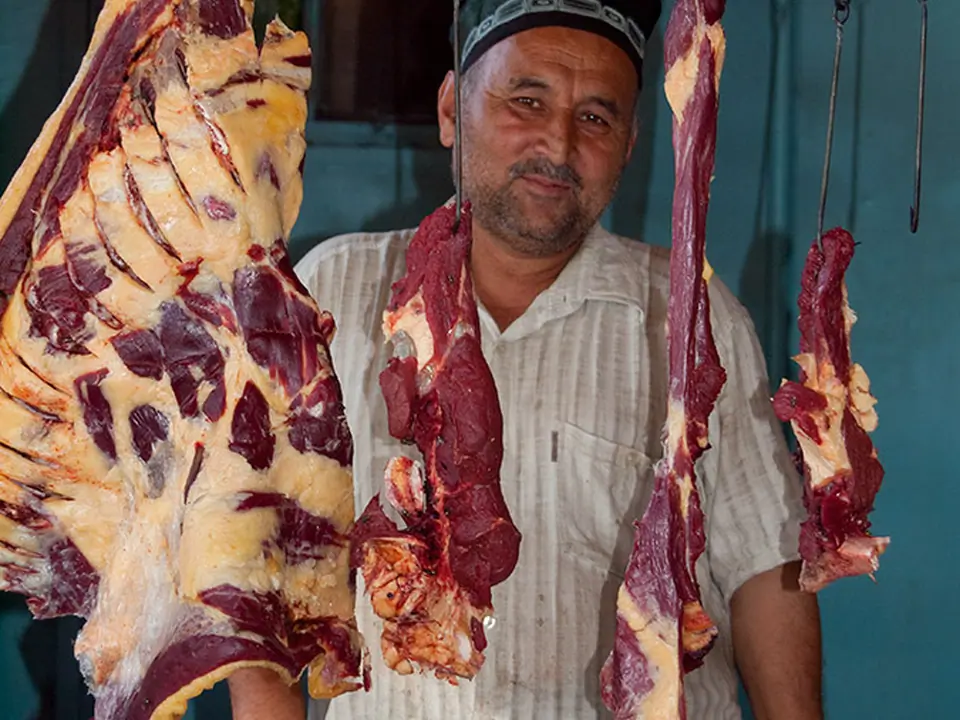 Happy butcher