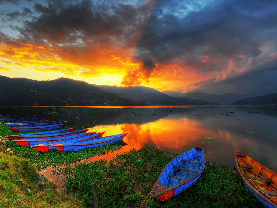Phewa Lake Sunset - Pokhara, Nepal