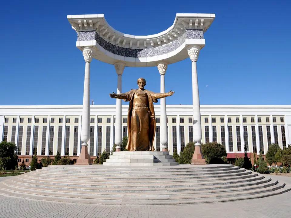 Clock Tower Square in Urgench / Uzbekistan