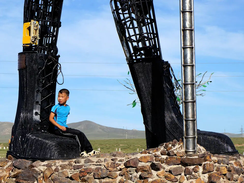Kid on the Sculpture