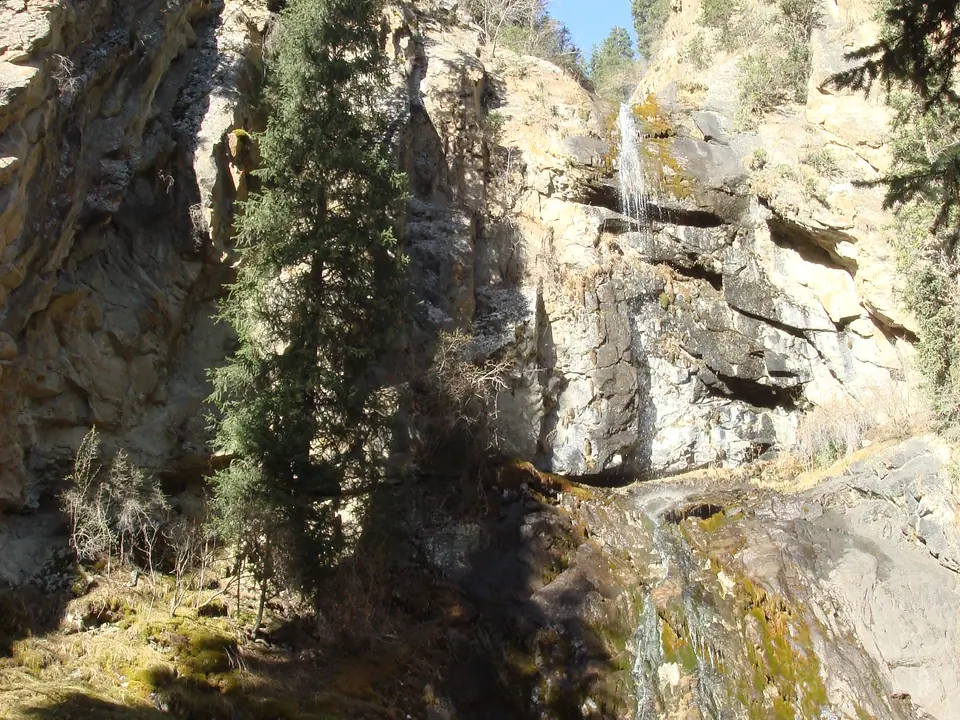Barskoon waterfall in summer