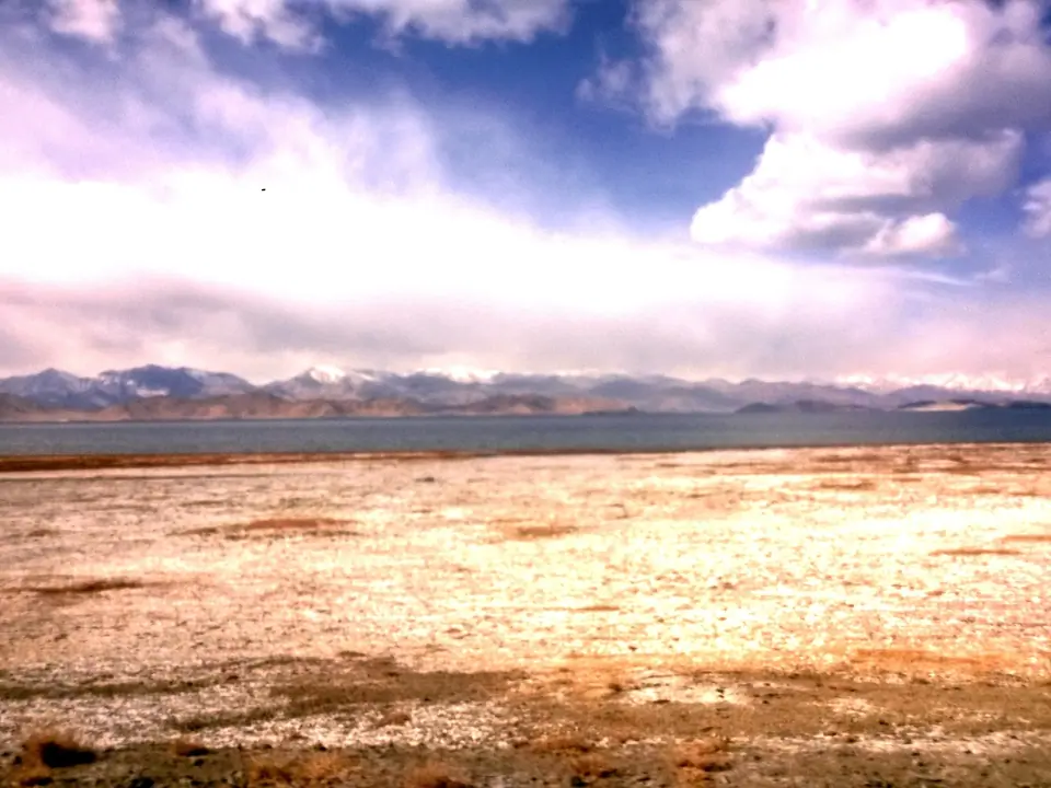 Kara-Kul lake on the M41 highway