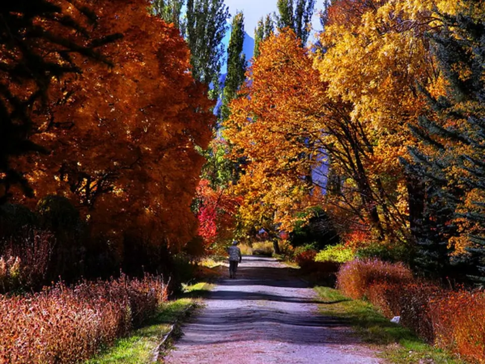 The botanical park of Khorog in Pamir Tajikistan