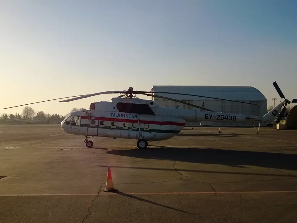 Helicopter MI8 at Dushanbe airport