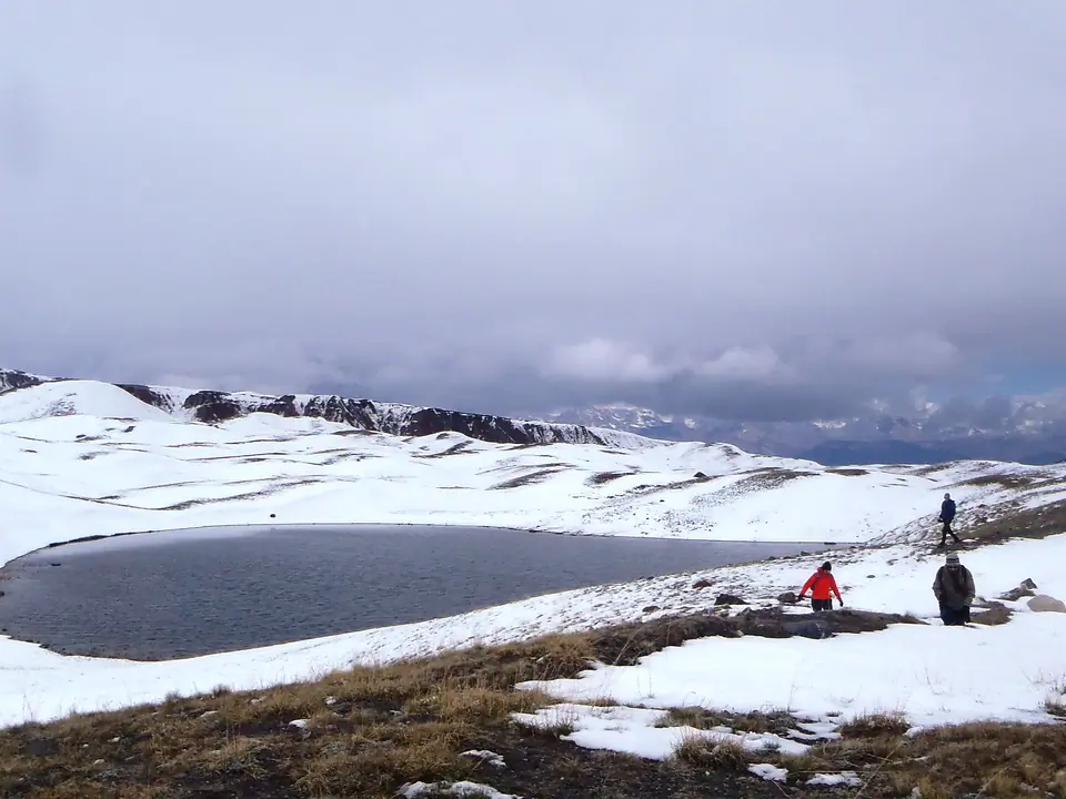 Tulpar Koel lakes at the foot of the peak Lenin (Pamir, Kyrgyzstan)