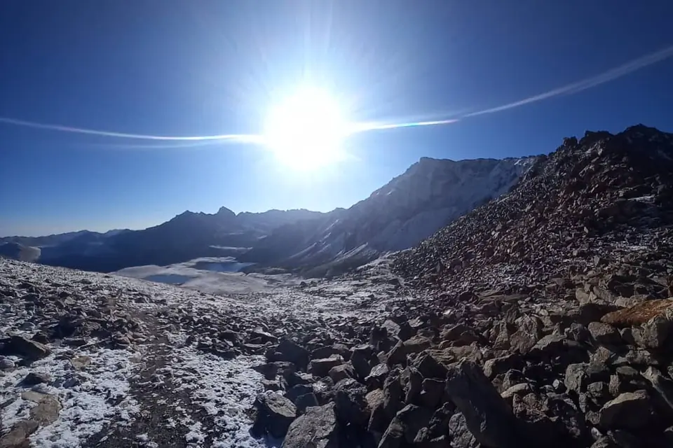 View of lakes from Allanysh pass in Chong Jergez gorge