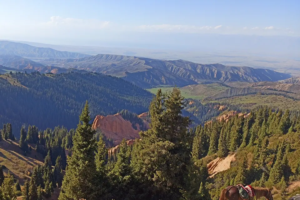 Red canyon of Irdyk valley