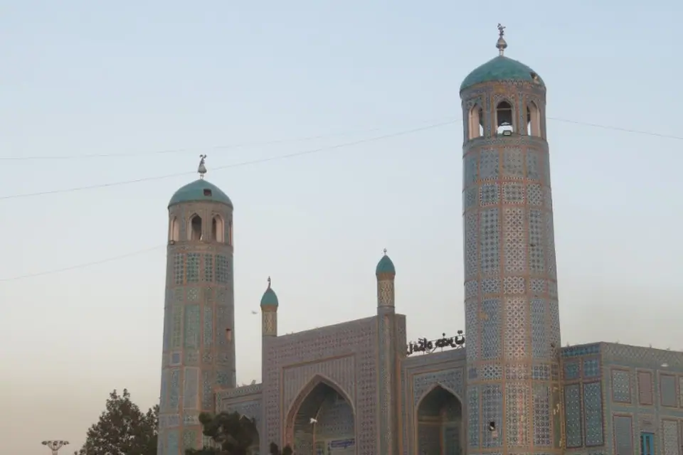 Minarets of blue mosque of Mazar-i-sharif, Mazar-e-sharif, Mazar i sharif