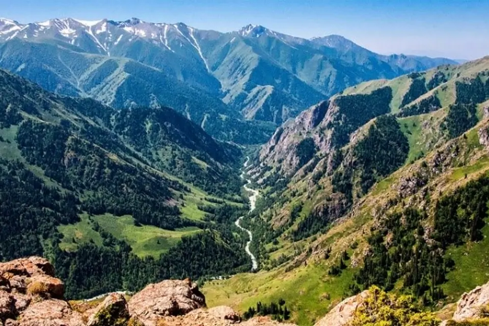 The Dzungarian Alatau is a mountain range located on the border of the Almaty region of Kazakhstan.