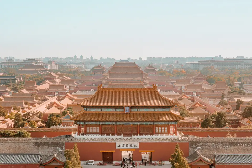 Aerial view of the Forbidden City