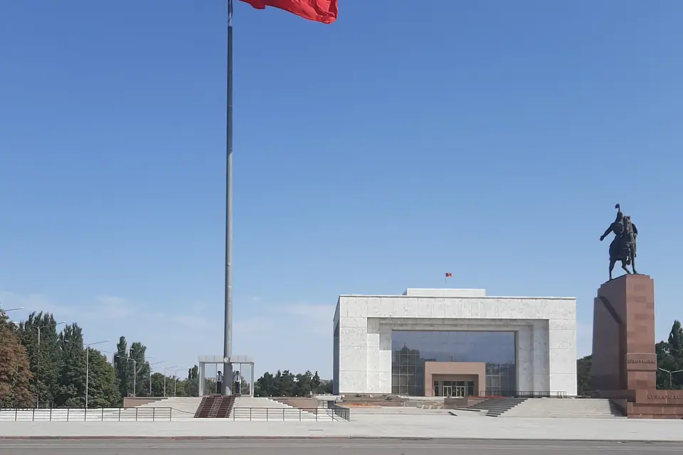the main square of bishkek city