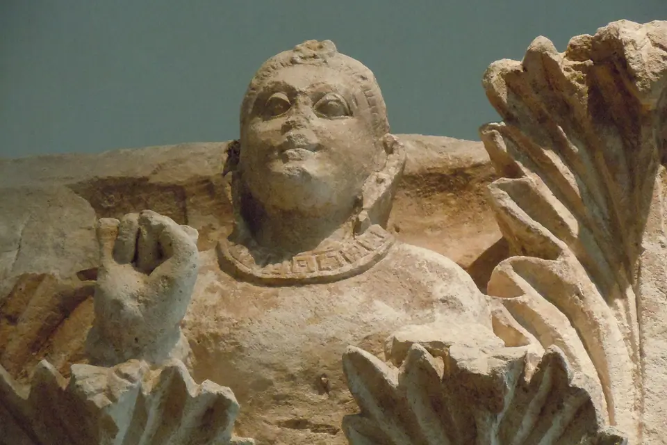 Detail of the Ayrtam Frieze (2nd century AD), from Ayrtam, near Termez