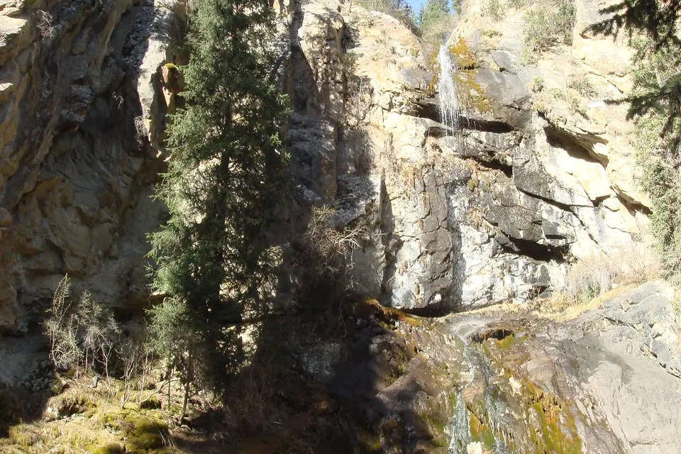 Barskoon waterfall in summer