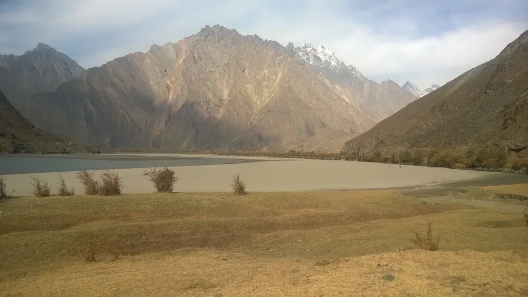 Marking the border between Tajikistan and Afghanistan