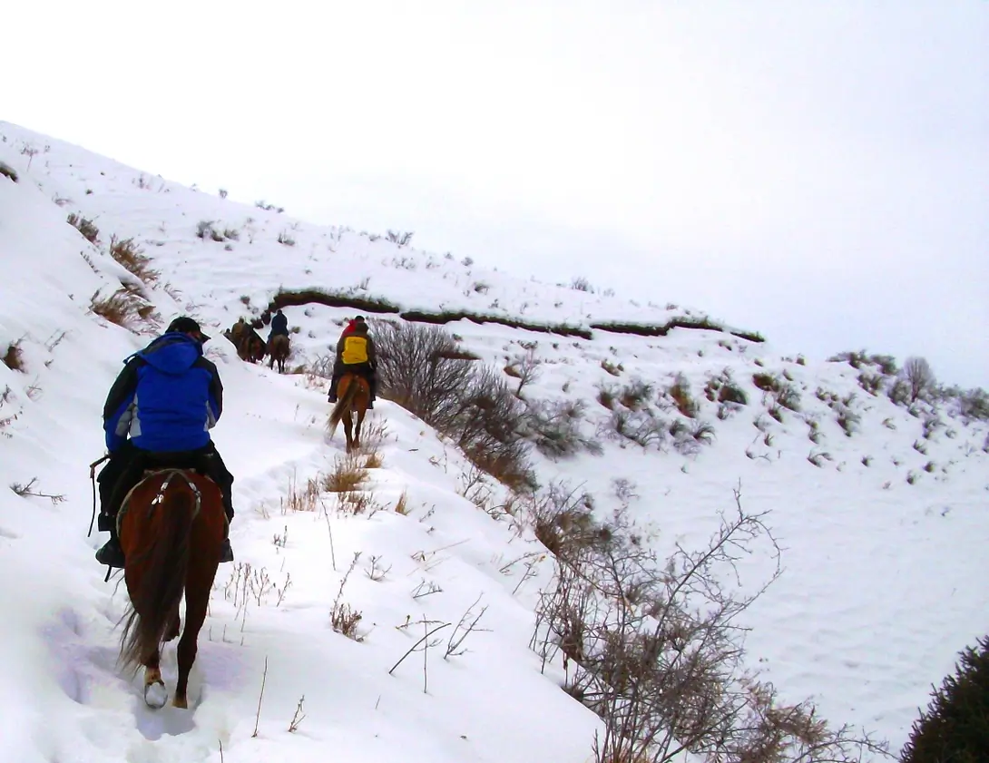 Winter sport activities in the Chong Kemin National Park