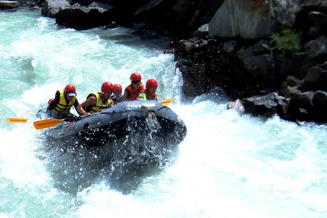 Rafting in the Chong Kemin river