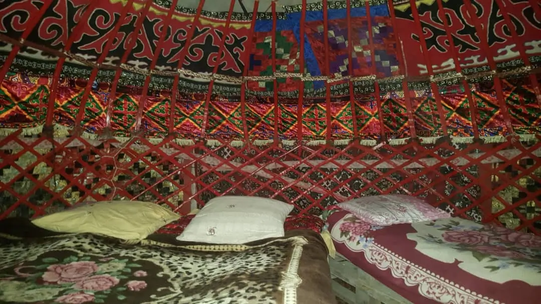 Yurt camp at Song Kul's lake Atabeit
